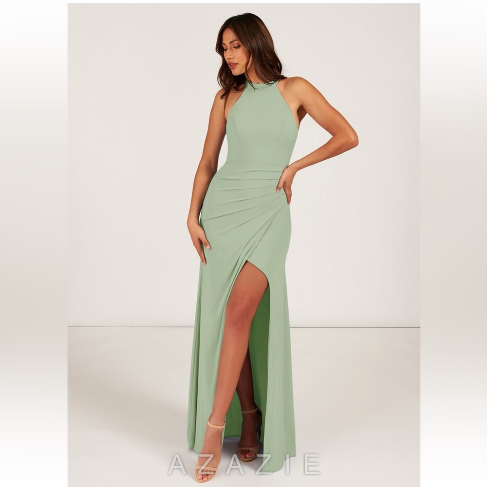 Azazie Galicia Dress in Dusty Sage NWT